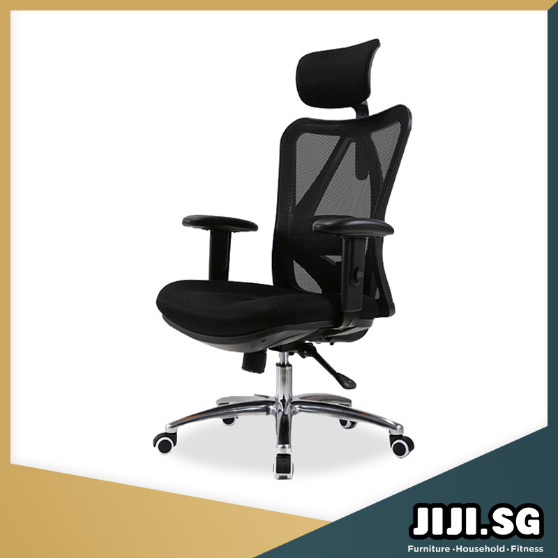 (Delivered in 3 Days)(JIJI SG) ASAMI Office Chair - Available in Black - (Home Office Chair) Office chairs /Study chair/Gaming chair/Ergonomic/ Free 12 Months Warranty (SG) Singapore