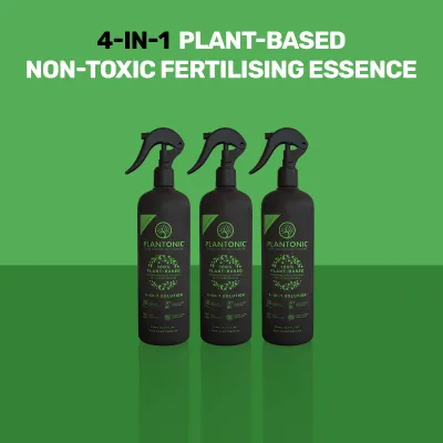 Plantonic 4-In-1 Organic Fertilizer | Plant Based Eco Friendly Soil Enhancer, Seed Treatment & Natural Pest Repellent for Gardening