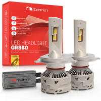 Nakamichi Car LED Headlight/Foglight 300W 33000LM H1 H4 H7 H8/H11 HB3/9005 HB4/9006 H1R2/9012 GR880 (2 Pcs)