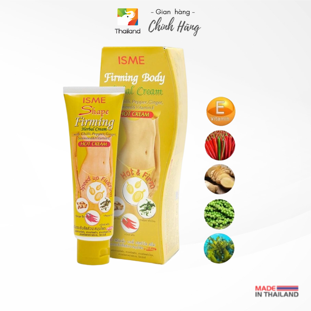 Kem nóng tan mỡ khắc phục da sần vỏ cam ISME Firming Body Herbal Cream Thái Lan