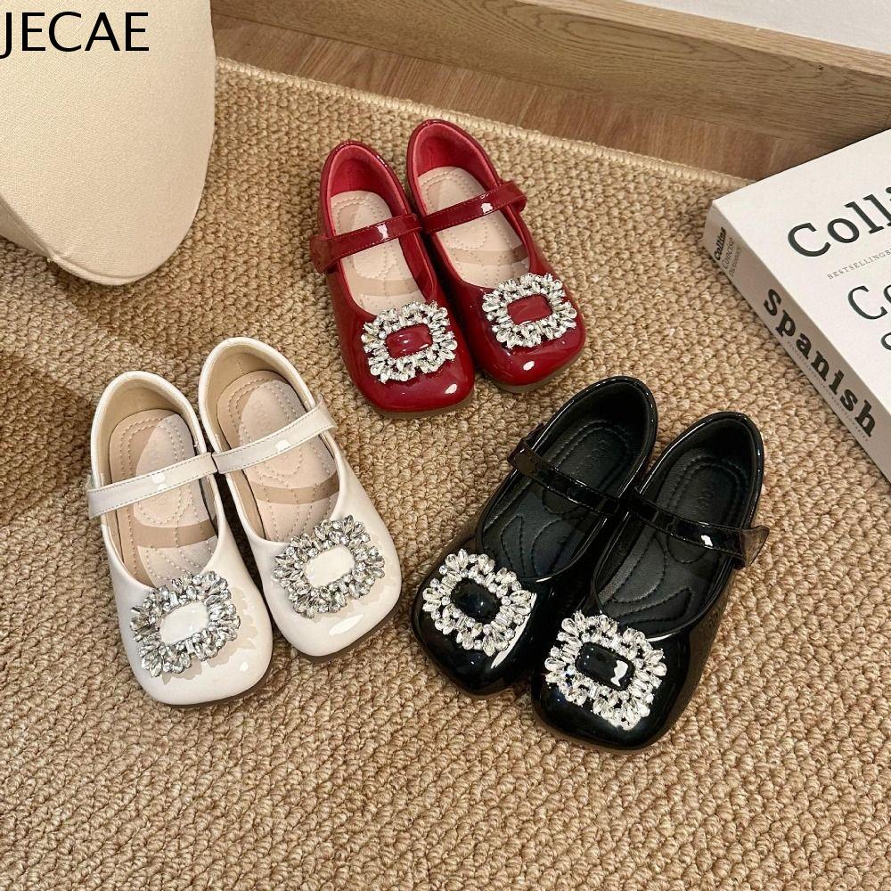JECAE PU Giày da trẻ em Giày Mary Jane Đế mềm Giày trẻ em Giày trẻ em Nhẹ Giày công chúa cho bé gái Mùa xuân
