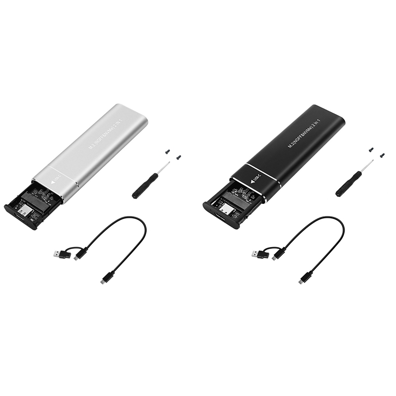 M2 SSD Case M.2 NVMe SSD Enclosure USB 3.1 Type C Gen2 10Gbps Tool Free M.2 NVMe NGFF Solid State Drive Box
