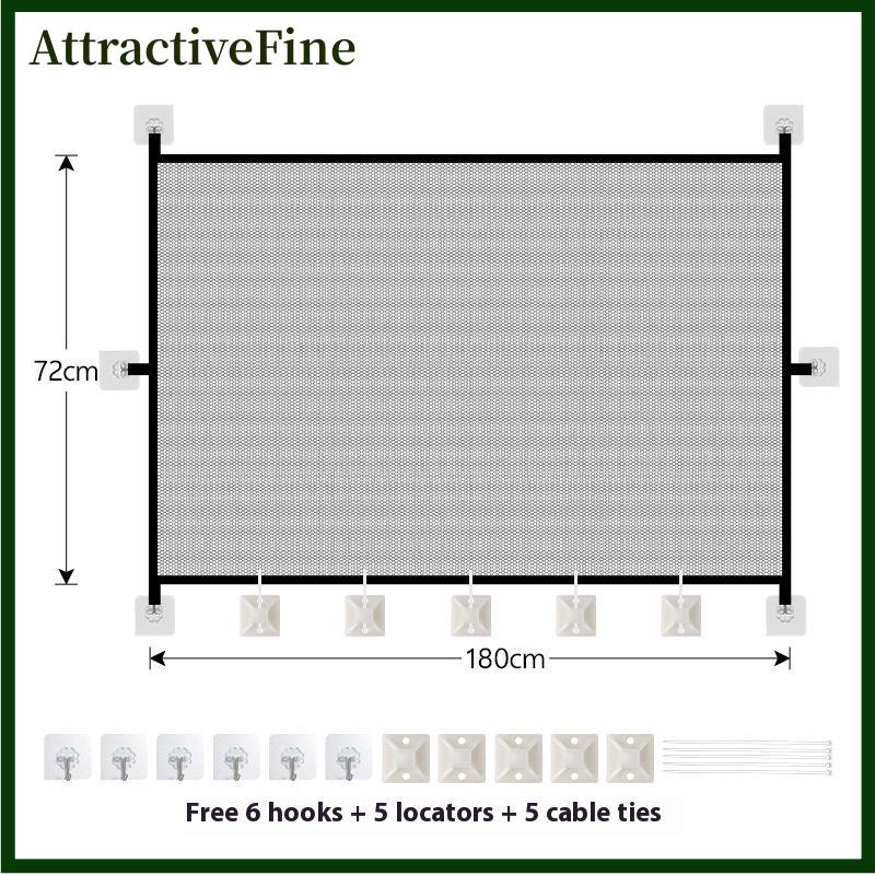 AttractiveFine Có thể gập lại con chó hàng rào Pet cách ly Net an toàn hàng rào Pet ma thuật cổng bé an toàn cửa - 6