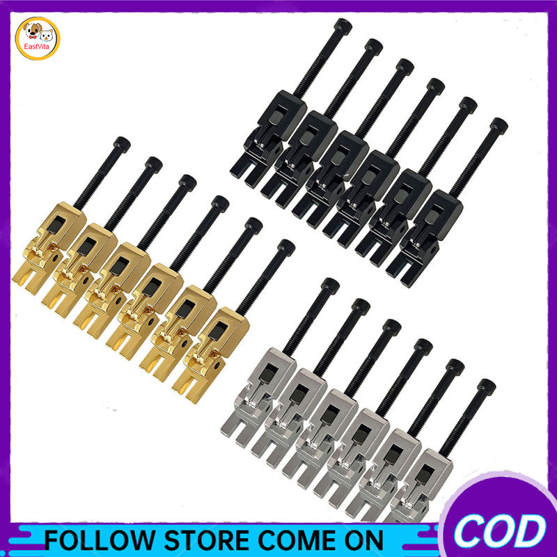 6 chiếc guitar điện khóa đôi Hệ thống khóa chuỗi yên ngựa ngựa đàn Tremolo các bộ phận Phụ kiện nhạc cụ