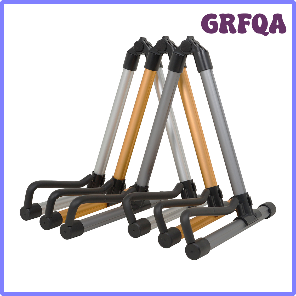 GRFQA Guitar Stand Aluminum Alloy Foldable Removable Professional Universal Folding Stand A-Frame Musical Rack Guitar Accessories CDSRT
