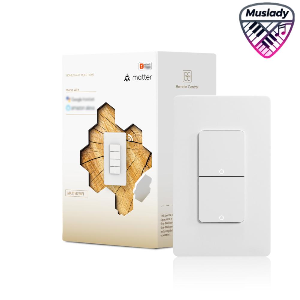 MUSLADY Mingzhe สวิตช์ไฟอัจฉริยะ WiFi Glass รีโมทคอนโทรลไร้สายตัวจับเวลานับถอยหลังสำหรับ Home (2 Way) ราคา 727 บาท*ส่งฟรี