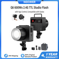 NEEWER Q6 600Ws 2.4G TTL Outdoor Studio Flash with App Control 30W Bi Color 1/8000 HSS 3000mAh Strobe Light Compatible with Canon Sony Nikon Fujifilm Godox