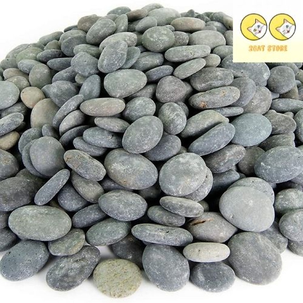 1kg đá cuội trang trí sân vườn, hồ cá cảnh, cây cảnh.