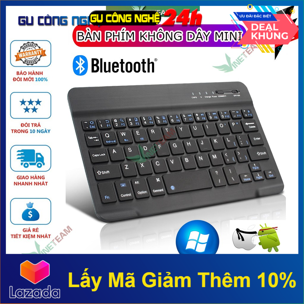 Bộ bàn phím chuột không dây mini bluetooth cho máy tính bảng ,táo,máy tính, điện thoại di động