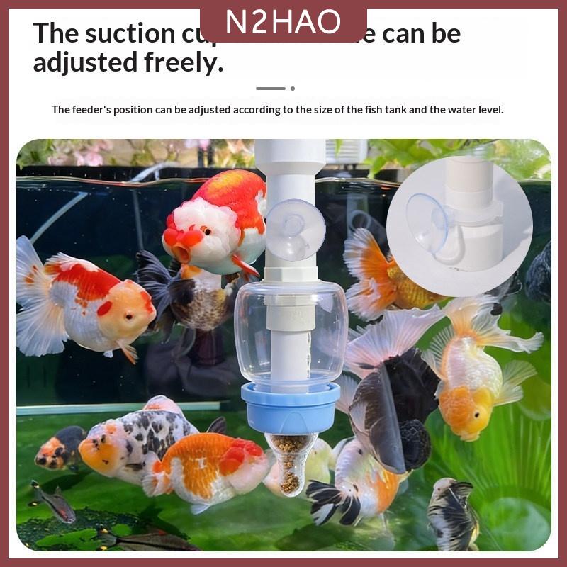 N2HAO  Cá núm vú Feeder Aquarium thiết bị điểm cố định chính xác cá ăn giữ nước rõ ràng cho tất cả các kích thước xe tăng
