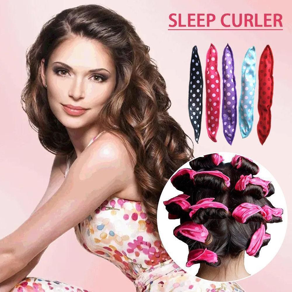 GAN 10Pcs Mềm Bọt Biển Xốp Gối ngủ Dụng cụ tạo kiểu Tóc xoăn sóng Dụng cụ uốn tóc Cuộn tóc
