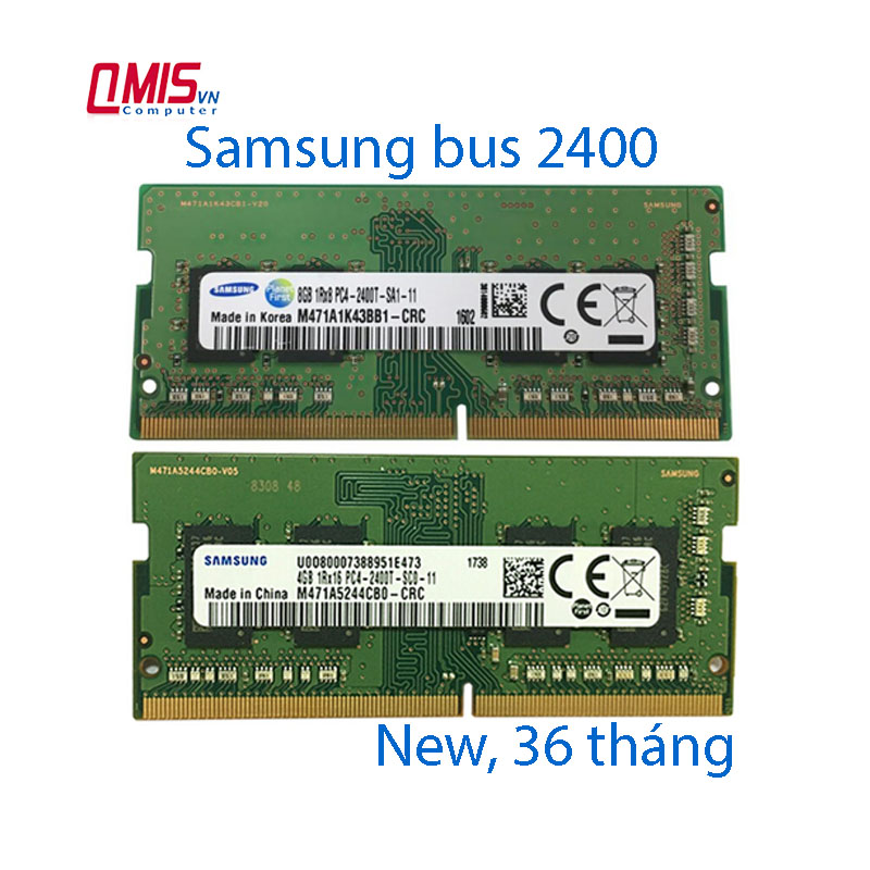 Ram Laptop Samsung DDR4 BUS 2400 4GB 8GB 16Gb 32GB, PC4 MỚI, BẢO HÀNH 3 NĂM