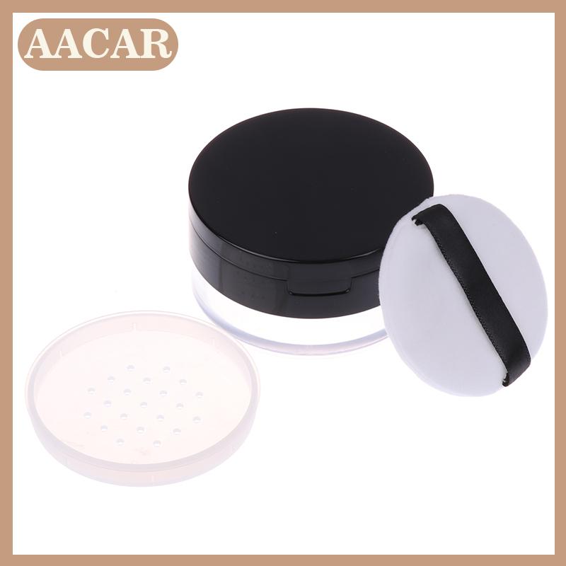 AACAR Hộp bột mỹ phẩm container du lịch rỗng bơm lại mỹ phẩm Jar nồi lỏng mặt bột sifter trường hợp với gương