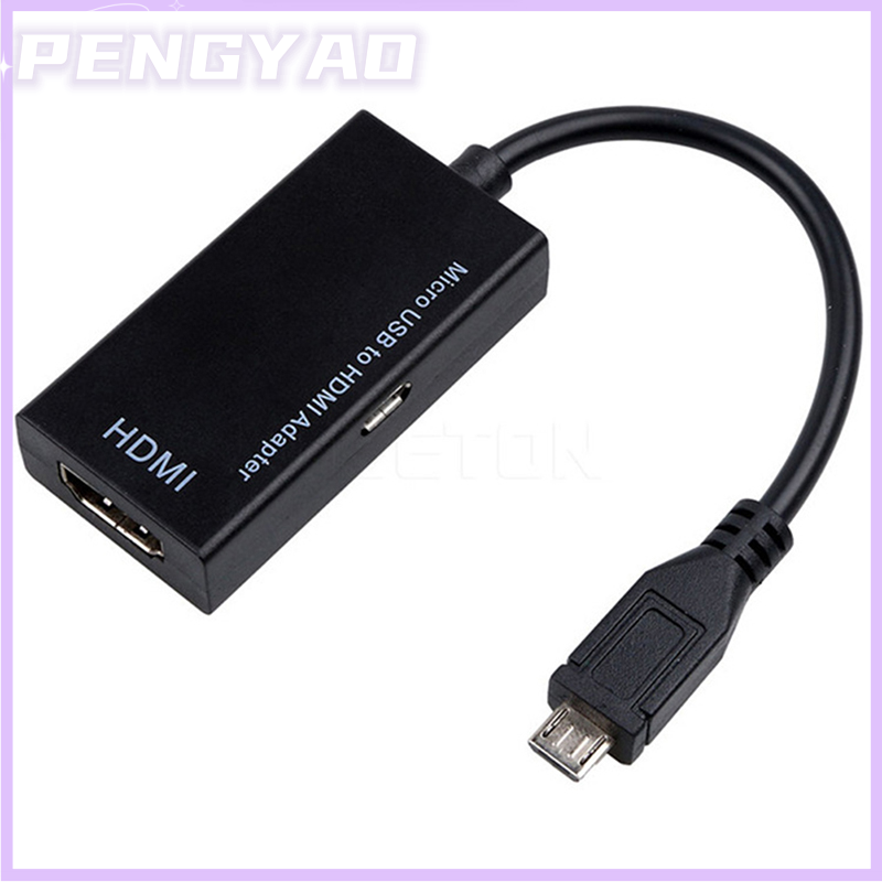 PENGYAO Cáp chuyển đổi HDTV Micro USB sang HDMI 1080p cho Android Huawei