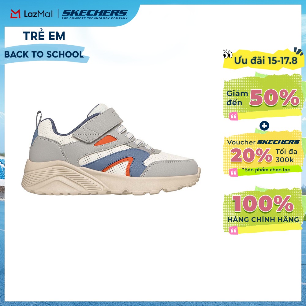 [Chỉ 15-17.8 Voucher Skechers 20% + Voucher Lazada 18%] Giày Thể Thao Bé Trai Skechers Street UNO Lite Echo Surge - 403640L-LGMT Air-Cooled Memory Foam