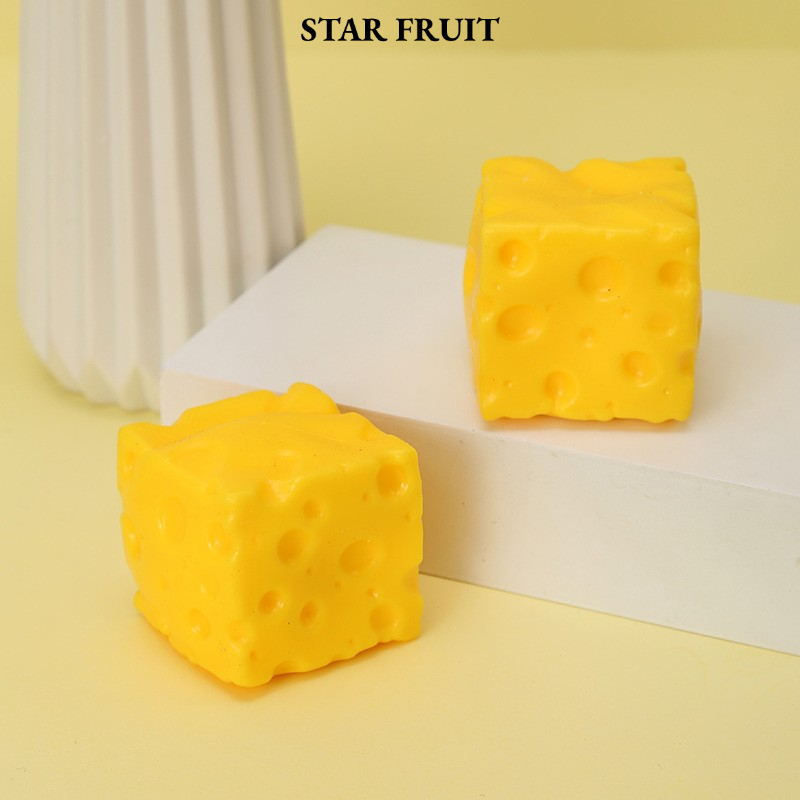 STAR FRUIT⭐ Giant Cheese Squishy Toy Stress Relief Fun捏捏乐 for Kids and Adults ราคา 24 บาท*ส่งฟรี