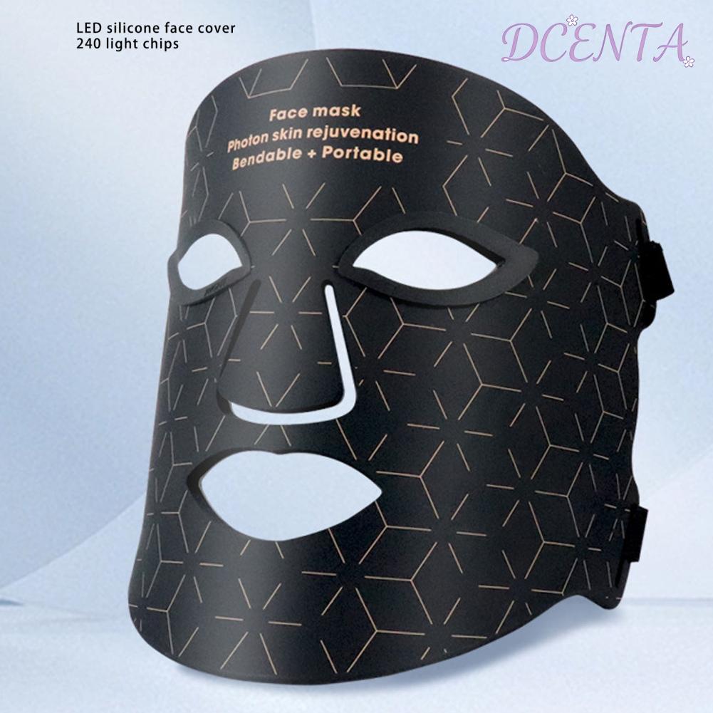 DCENTA 4 สี LED Face Cover Beauty Machine ปลั๊ก USB ซิลิโคน Skin Care Rejuvenation Facial Cover อุปกรณ์พร้อมรีโมทคอนโทรล ราคา 4,194 บาท*ส่งฟรี