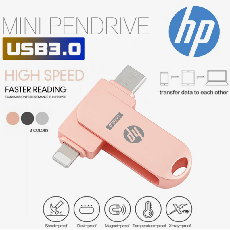 HP 1TB 2TB Usb-C Flash Drive 2 in 1 OTG USB Flash Drive Pendrive 512GB USB Memory Stick for iPhone16/15/14/13/12/11/X/8/7/6 Android PC Giá  268,000 Đồng*Miễn phí vận chuyển