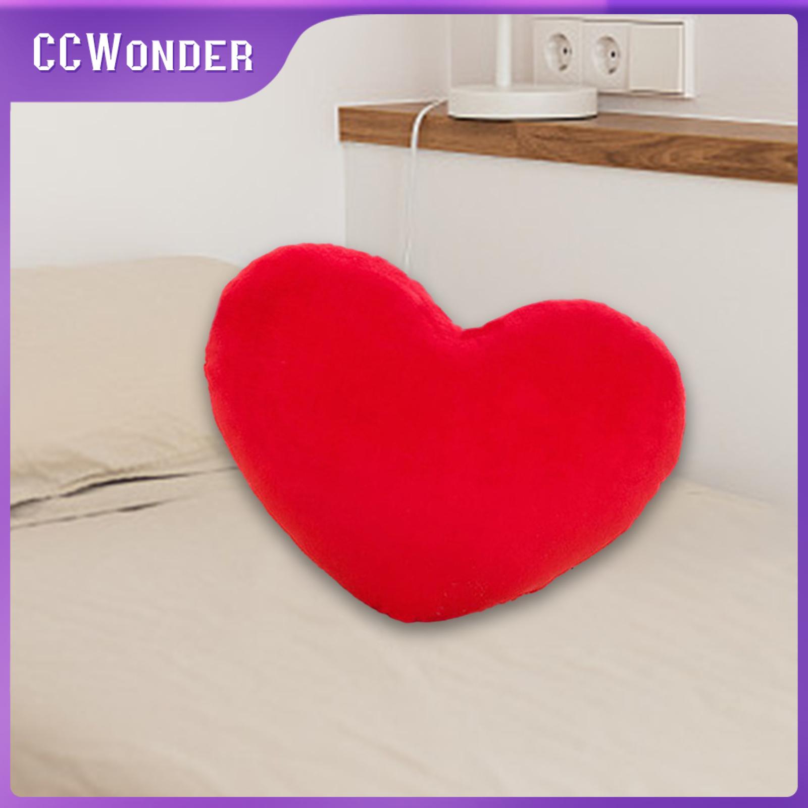 CCWonder Love Heart Shaped Pillow Extra Soft Red Cute Valentine Pillows for Home Garden Indoor ราคา 93 บาท*ส่งฟรี