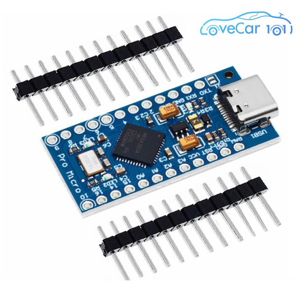 Pro Micro Micro-USB Development Module Board With 2 Row Pin Header ATmega32U4 5V/16MHz Microcontroller Board Voltage Regulator ราคา 159 บาท*ส่งฟรี