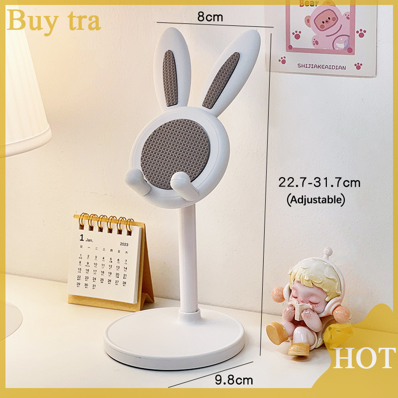 [Buytra] Nhỏ thỏ điện thoại di động chủ có thể được nâng lên và điều chỉnh sinh viên Máy tính để bàn lười biếng nhà Selfie sống hỗ trợ Kệ điện thoại chủ