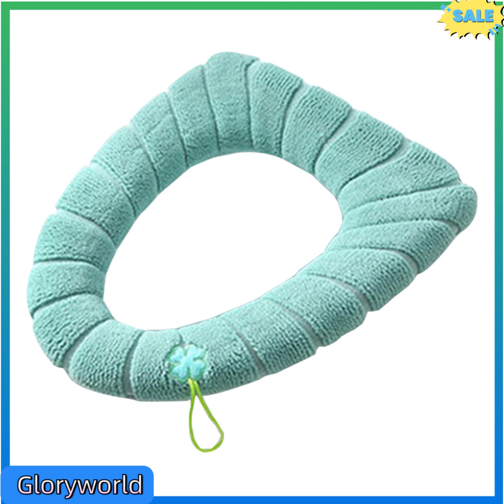 Gloryworld Bệ ngồi toilet sang trọng Bìa dày Bệ ngồi toilet Bìa mềm mại và có thể giặt Bệ ngồi toilet bìa với xử lý phổ làm ấm phòng tắm Đệm gối