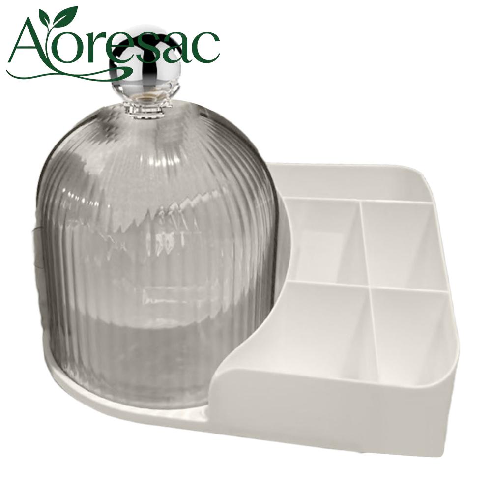 Aoresac ที่ใส่แปรงแต่งหน้าพร้อมฝาปิดหมุนได้ 360 องศาเครื่องสำอางค์สก์ท็อปกล่องเก็บผลิตภัณฑ์บำรุงผิวสำหรับโต๊ะเครื่องแป้งเดสก์ท็อป ราคา 1,924 บาท*ส่งฟรี