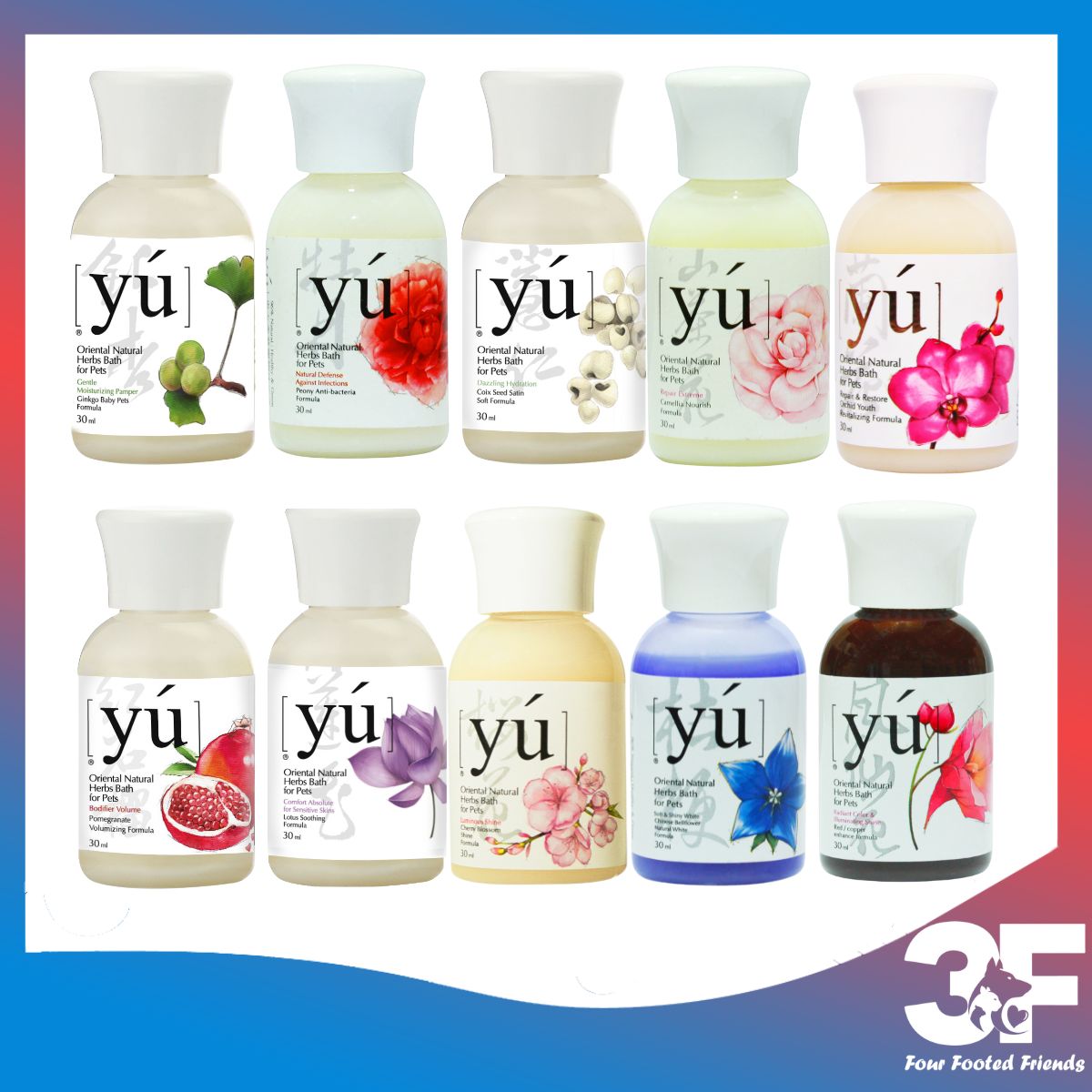 Sữa tắm yú cao cấp dành cho chó mèo thú cưng lọ nhỏ tiện lợi 30ml nhiều mùi
