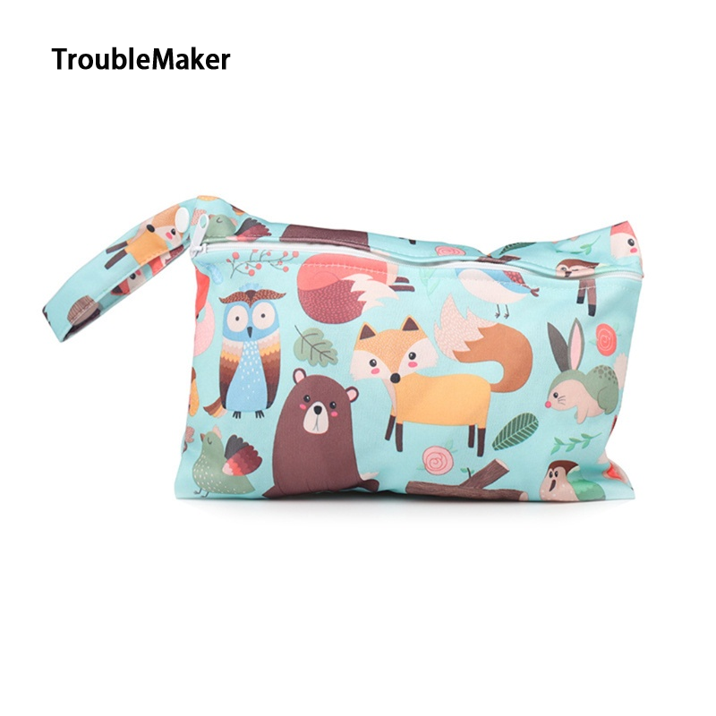 TroubleMaker Waterproof baby diaper bag with handheld zipper ราคา 48 บาท*ส่งฟรี