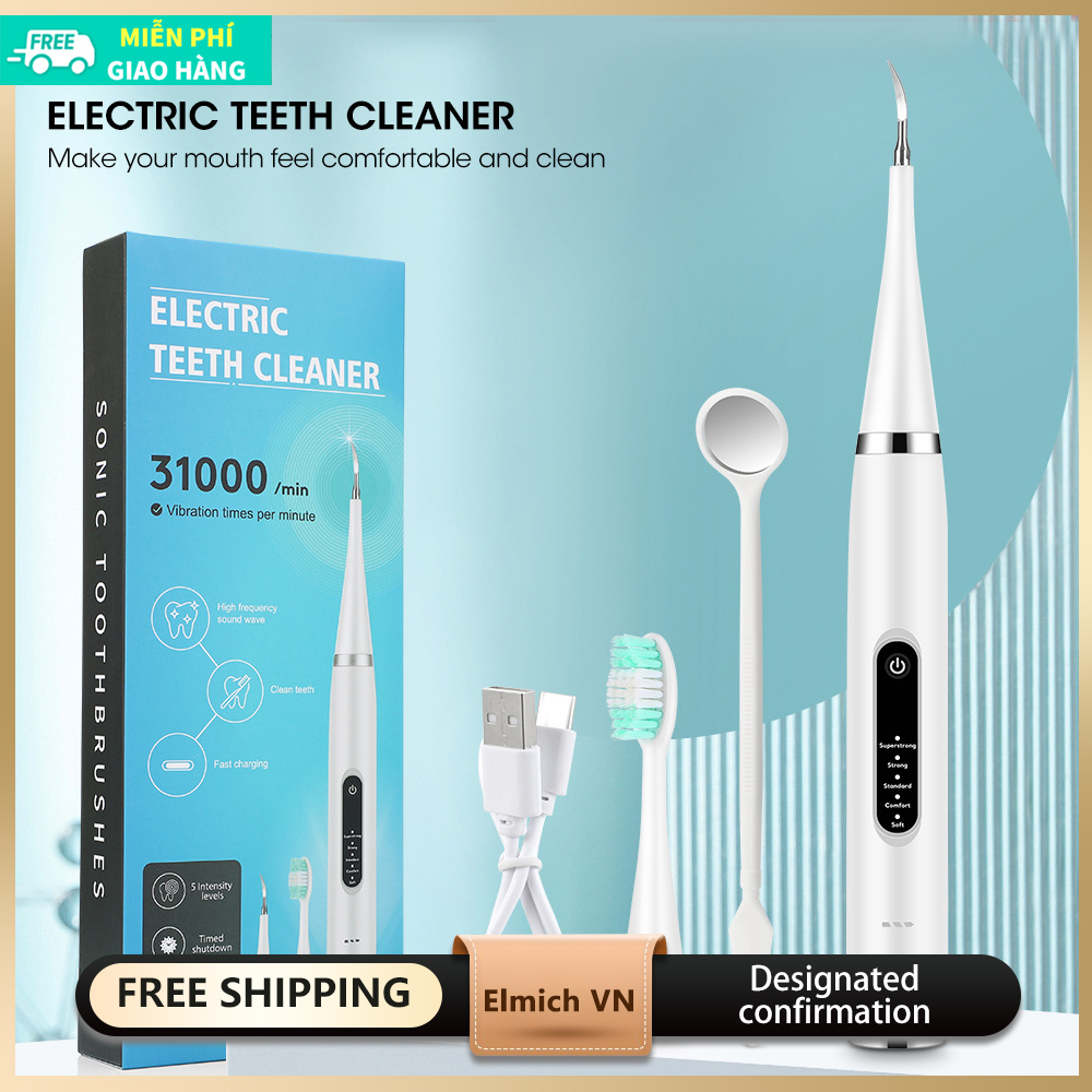 Máy rửa răng điện 5 tốc độ, thiết bị loại bỏ vôi răng, thiết bị loại bỏ vôi răng, thiết bị loại bỏ vôi răng, bàn chải đánh răng điện người lớn, bàn chải đánh răng điện