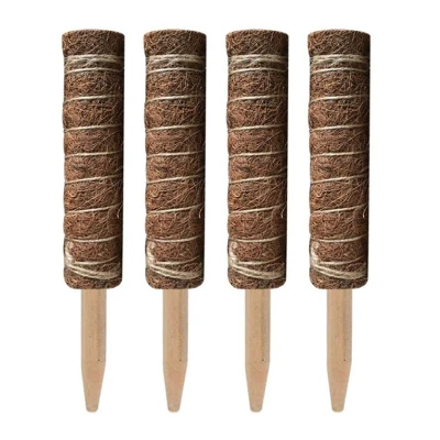 4 Pack Coir Totem Pole Coir Moss Totem Pole for Plant Support Extension Climbing Indoor Plants Creepers 50cm