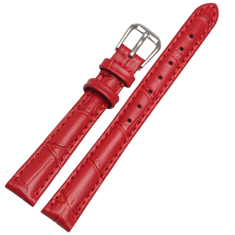 Dây da thay thế cho CASIO nữ LTP-V007 màu đen và nâu nhỏ đồng hồ vuông 14mm nhỏ đồng hồ màu đỏ LTP-1208