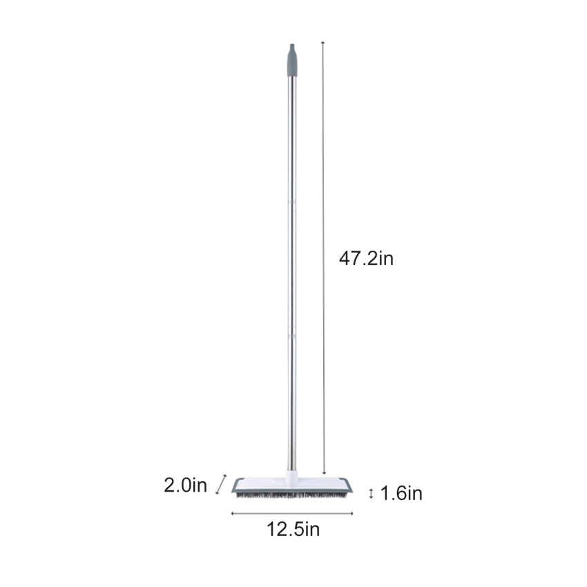 Rubber Broom Animal Hair Removal Broom with 120cm Stainless Steel Handle,31cm Wide Rubber Brush Head with Squeegee ราคา  234 บาท*ส่งฟรี