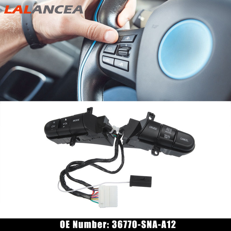 LAlancea【ready stock】Steering Wheel Control Switch Constant Speed Control Button 36770-SNA-A12 Compatible For Civic 2006-2008