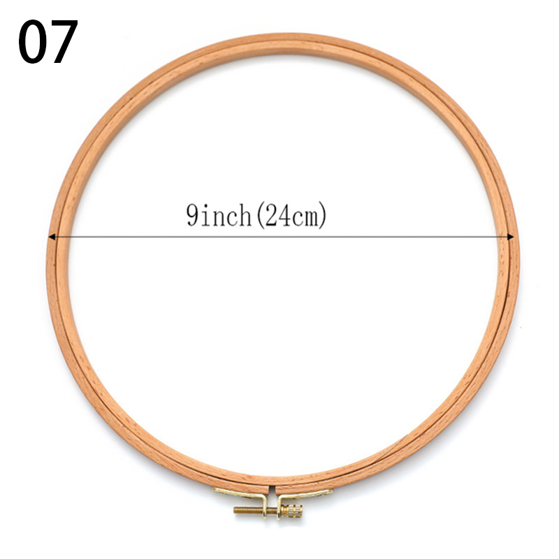 Medh 1 chiếc vòng vành nẹp may vá Khung thêu Bộ công cụ may sồi khung gỗ công cụ thủ công MaY thêu chữ thập