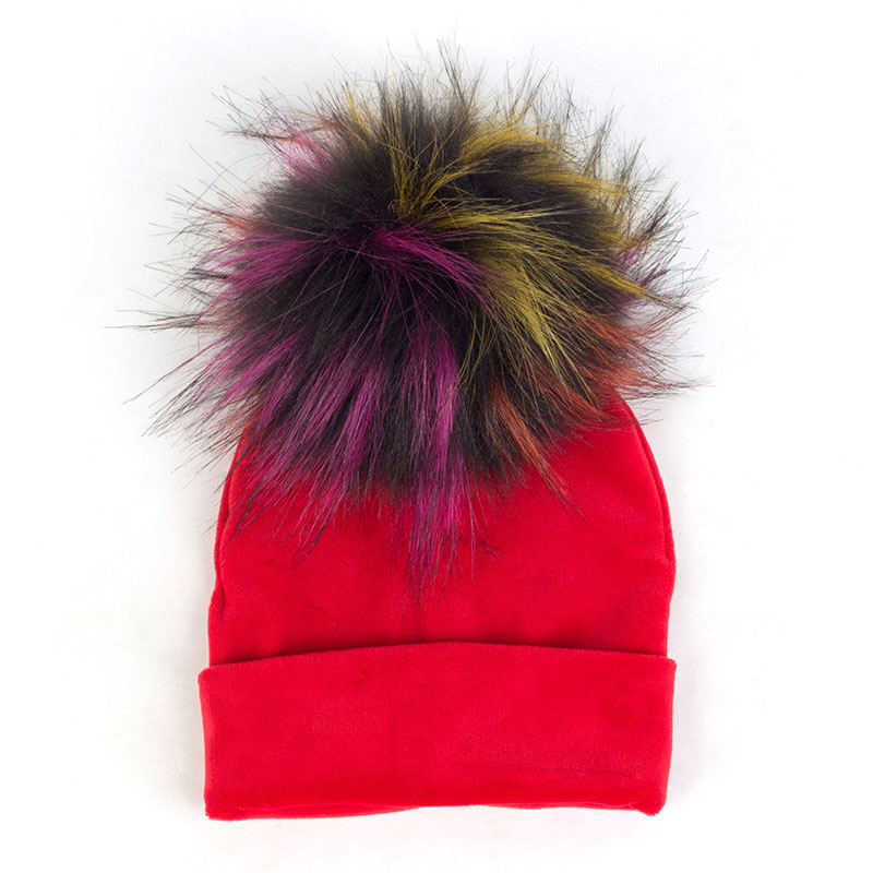 Nbhgy geebro mùa đông warme chế độ niedlichen bé mädchen jungen Samt Beanie hüte Ins solide Weichen diken flanell Babys Kinder giả pelz Pom Pom Túp lều mkjiu