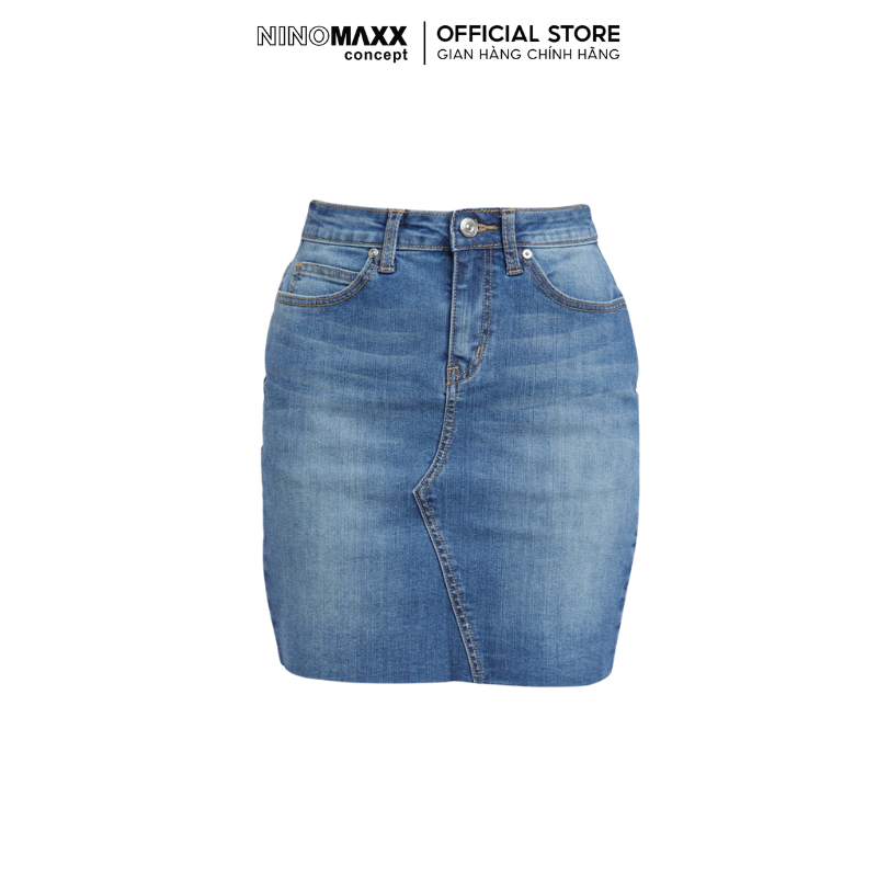  NINOMAXX Chân Váy jean ngắn dáng ôm co giãn 1905020 