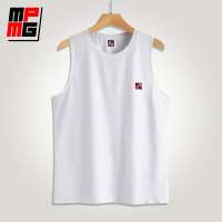 MPMG Patch Sando Tank Top Clothes Menswear Lingerie Vest Shirts Tropical Bestie Tanktop Casual Crewneck Round Neck
