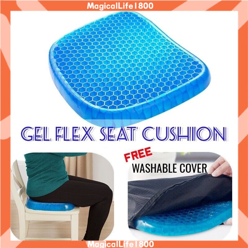 Gel Sitter Flex Seat Cushion Soft Honeycomb Design Silicone Breathable Non Slip Elastic Summer Ice Cool Pad Car Office