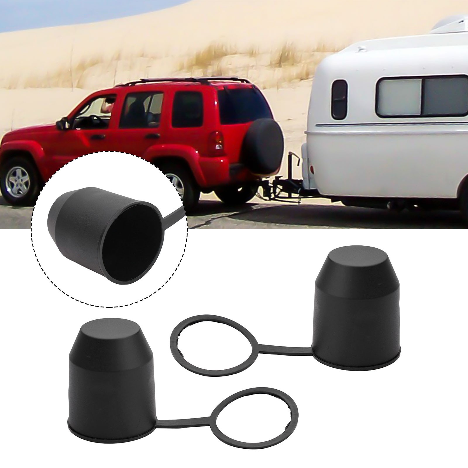 【Thời trang tự động】 2 chiếc vỏ móc kéo Xe Rơ moóc được thiết kế để bảo vệ tối đa và bảo mật