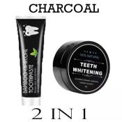 Bamboo Charcoal Whitening Toothpaste + Activated Charcoal Powder 