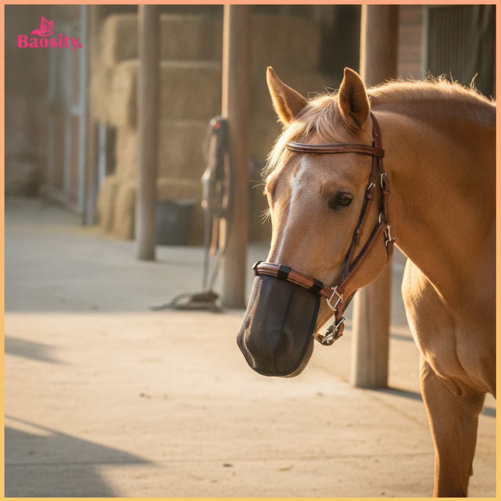 Baosity Mesh Horse Nose Cover Breathable Horse Fly Mask with Nose Cover Adjustable Fly Veil Shielding for Horses, Turnout, Trail Riding ราคา 8,067 บาท*ส่งฟรี