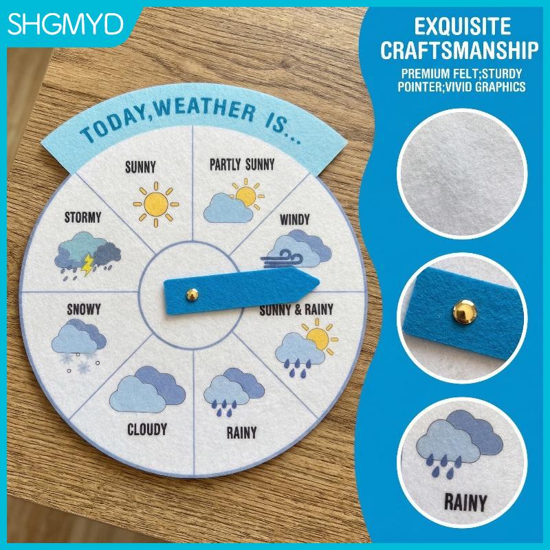 【SHGMYD】 Cảm thấy mầm non thời tiết bánh xe Tiếng Anh giáo dục đồ chơi trẻ em học tập Hội Đồng Quản trị nhà trường giảng dạy Tài Nguyên