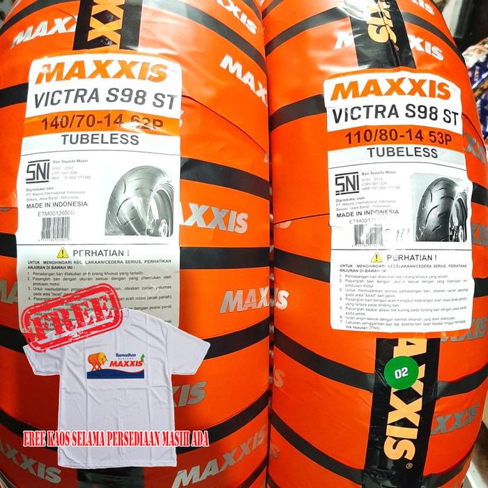 PROMO- BAN TUBELESS DEPAN & BELAKANG AEROX 155 MAXXIS VICTRA 110/80-140/70 14 - bicycle storeku Harga 1,237,000 rupiah*Gratis Ongkir