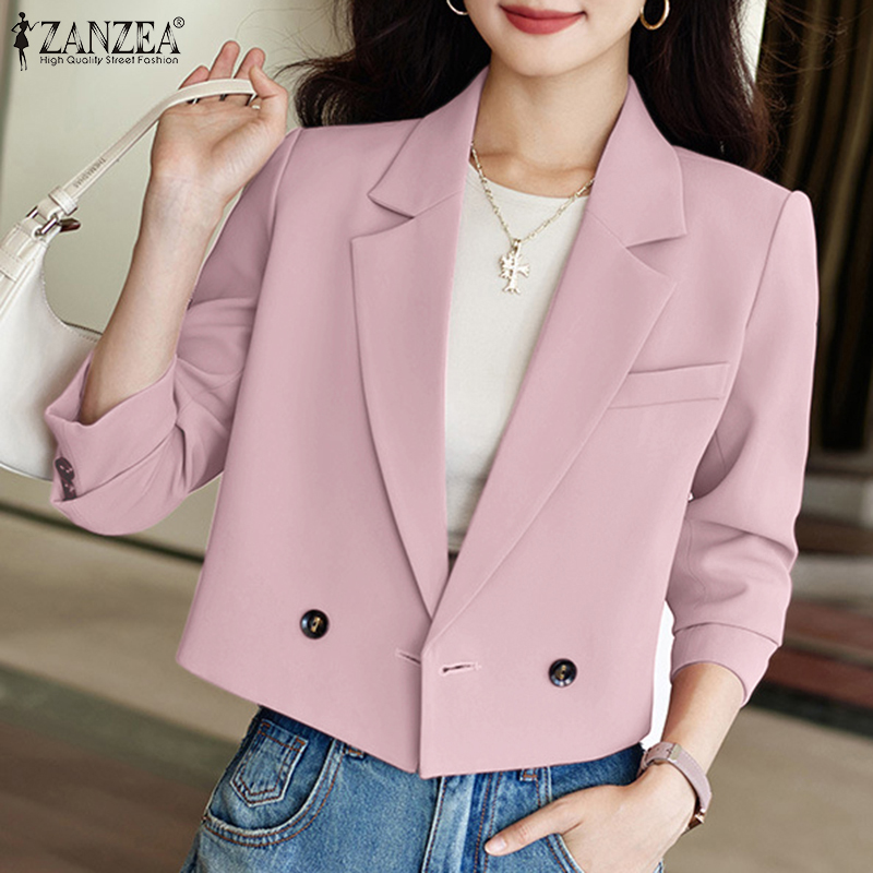 MOMONACO ZANZEA Korean Style Women s Blazer Formal Office Double Breasted