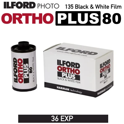 Ilford Ortho Plus 80 Black & White Negative 35mm Roll Film - 36 Exposures