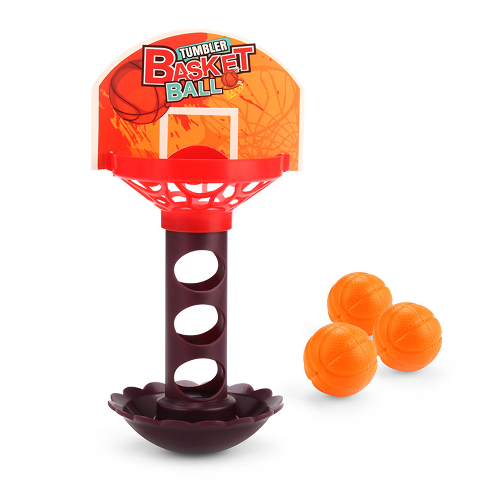 218s Funny Tumbler Basketball Toy with 3 Balls Parent
