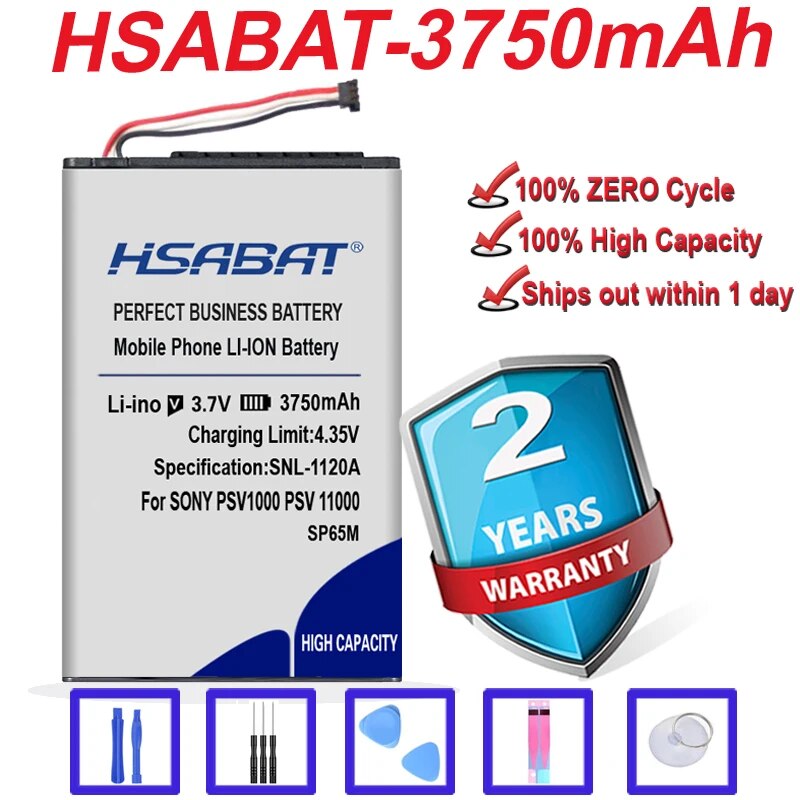 2023 áo mới Thương hiệu 100% 3750mAh sp65m cho PS PSV Vita PSVITA 1000 psv1000 sp65m PCH-1001 PCH-1101 giao diện điều khiển trong