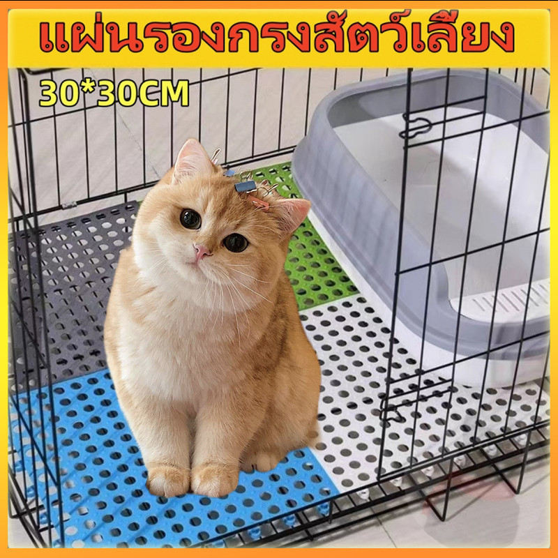 YTL แผ่นจิ๊กซอว์ปูกรง รองกรงสัตว์เลี้ยง สามารถกันลื่นได้ พรมดักทรายแมว PVC 30×30 จัดส่งจากประเทศไทย ราคา 8 บาท*ส่งฟรี