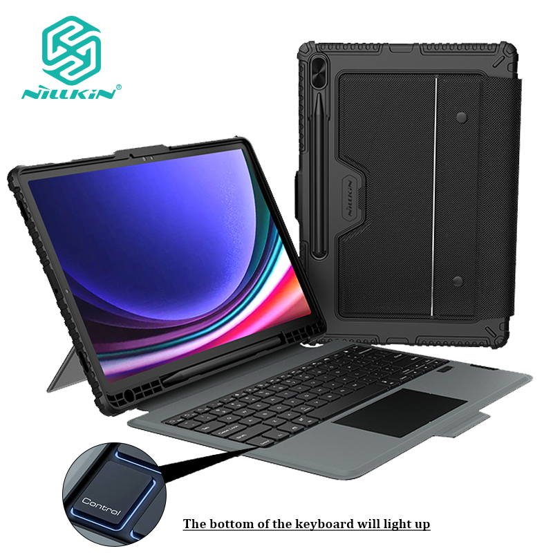 Nillkin 3 in 1 Vỏ bảo vệ iPad Samsung Galaxy Tab S9 Plus Tay áo bàn phím Bluetooth Samsung Galaxy Tab S9 Plus Bìa sau